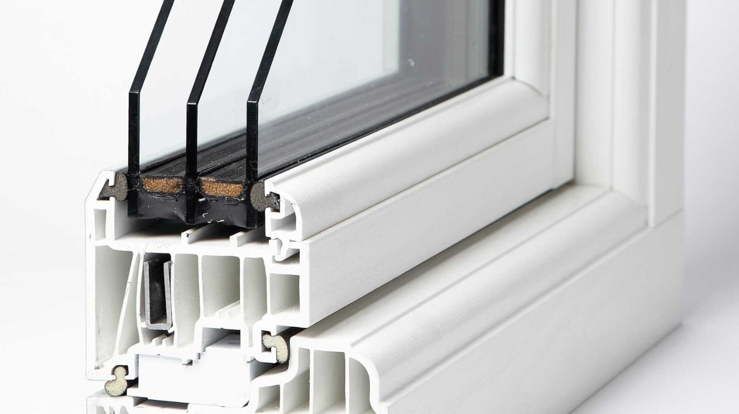 a close up of a triple glazed window