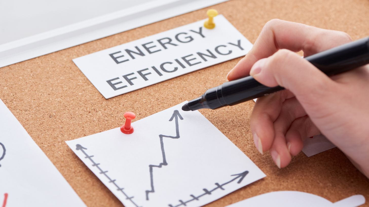 A graph representing energy efficiency