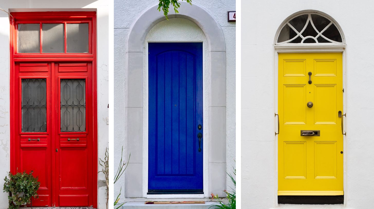 colourful entrance door design