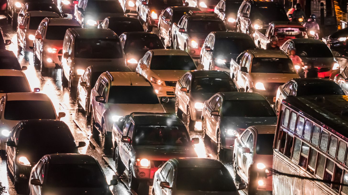 heavy traffic creating sound pollution