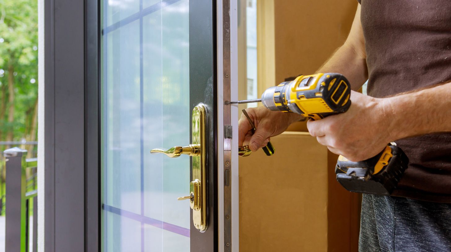 an expert installing a door in Melbourne