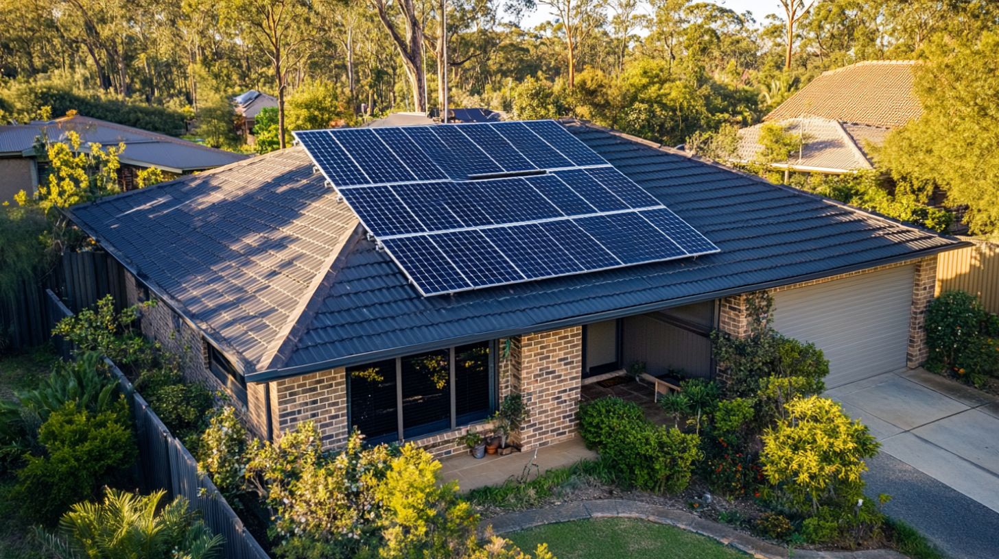 a home with solar panels