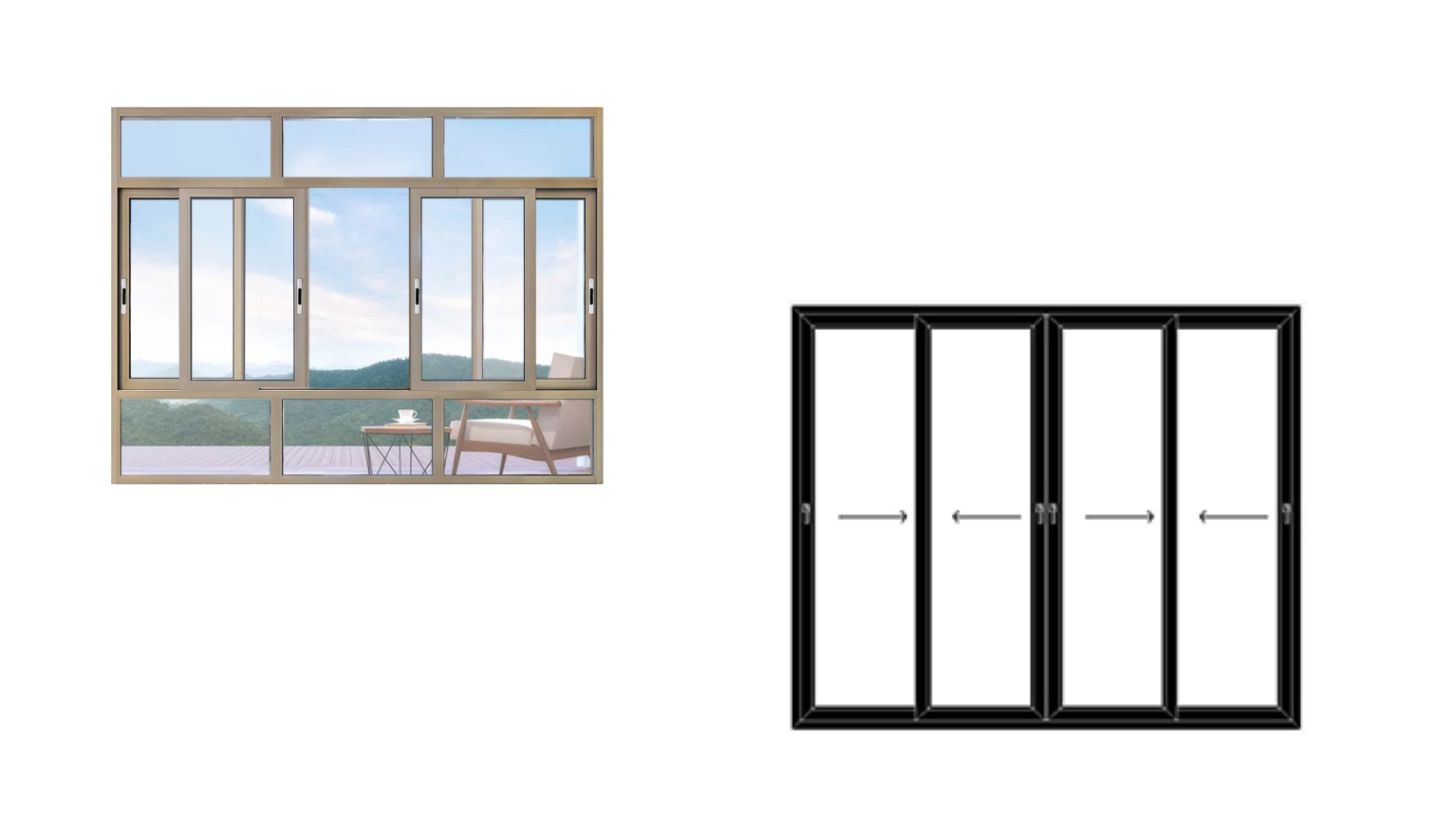 multi track sliding window designs